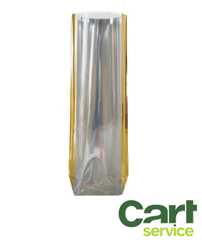 BOLSA LINGOTE ORO METALIZADA 140X305 CAJA 100uds.