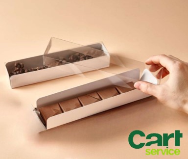 CAJA TURRON TUNEL 205X45X30 BASE BLANCA 100uds.