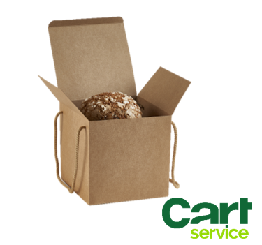 CAJA PANETTONE CUADRADA KRAFT 215x215mm ANONIMA 100uds.