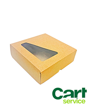 CAJA ROSCON KRAFT 400X400X80 CON VENTANA PVC 50uds.