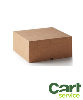 CAJA TARTA KRAFT 19X19X10 ANONIMA SIN ASA 50uds.