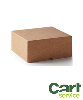 CAJA TARTA KRAFT 21X21X10 ANONIMA SIN ASA 50uds.