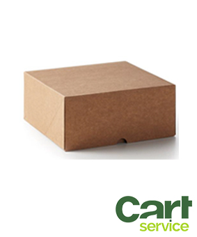 CAJA TARTA KRAFT 27X27X10 ANONIMA SIN ASA 50uds.