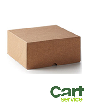 CAJA TARTA KRAFT 40X40X10 ANONIMA SIN ASA 50uds.