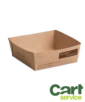 TEM BT301 BANDEJA KRAFT 65X65X25 NATURE CAJA 1000uds.