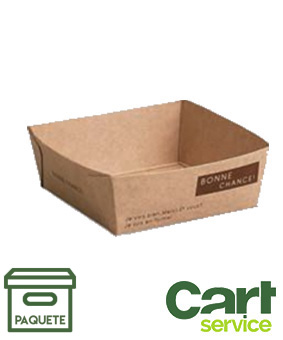 TEM BT301 KRAFT 65X65X25 NATURE PAQUETE 50uds.