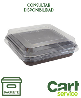 TAPA ECOS OPTIMA TRANSPARENTE 175x175x36mm CAJA 250uds.