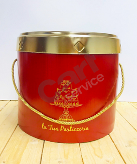CAJA PANETTONE ACADEMY BOX ROJA 260X180mm ANONIMA 25uds.